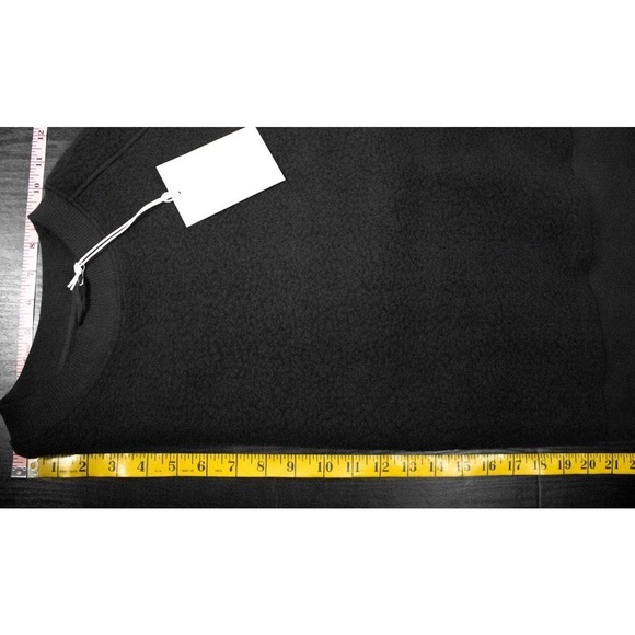 Everlane Black Teddy Sherpa Crewneck Pullover Sweater XS Fleece Sweatshirt - Picture 12 of 14